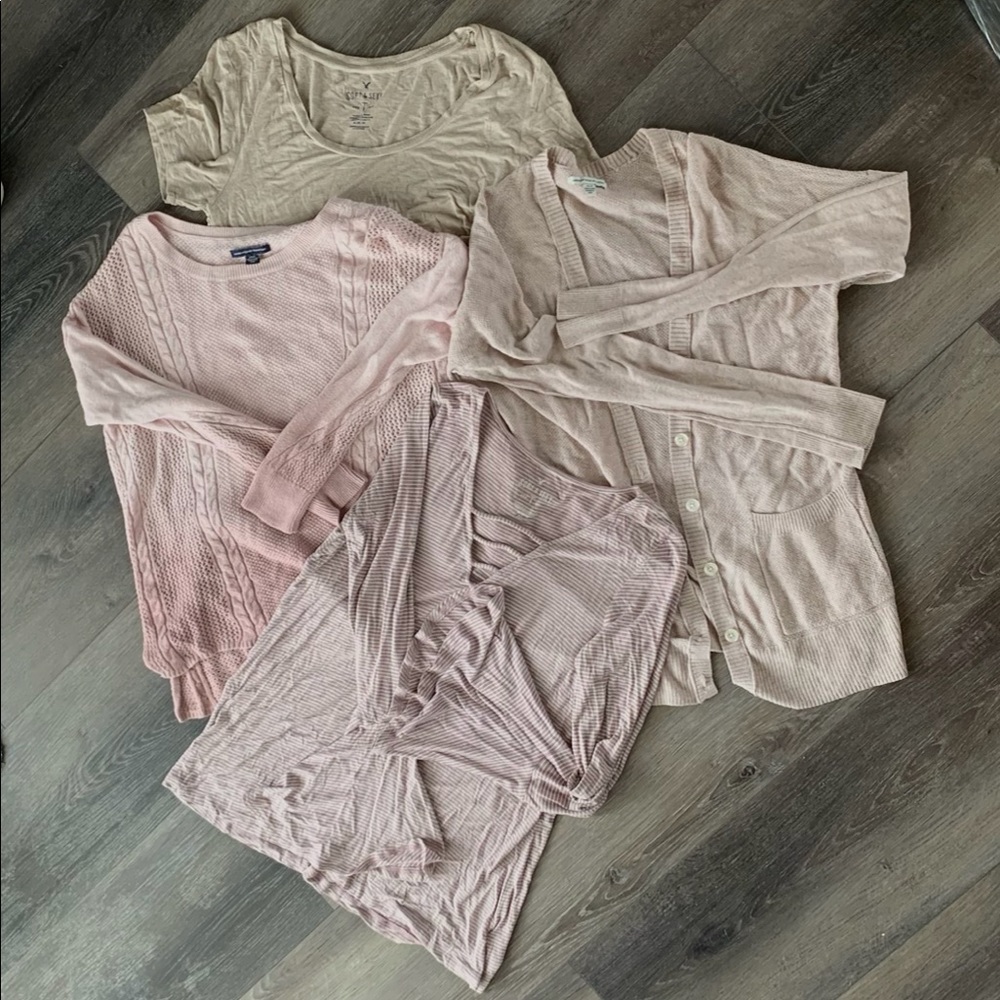 American eagle pink tone top bundle!